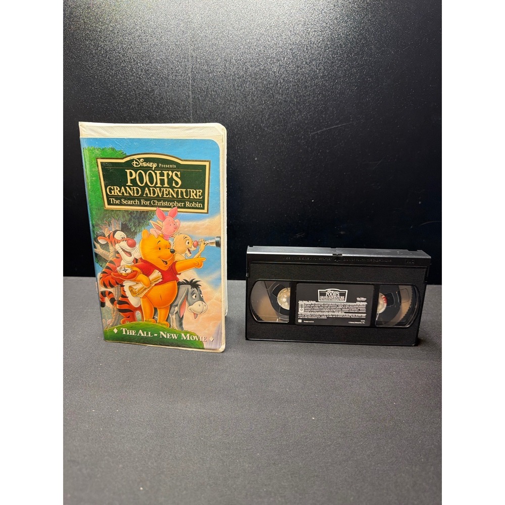 Disney Pooh's Grand Adventure Search for Christopher Robin VHS Clamshell Tested